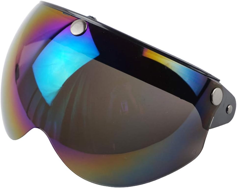 Universal Motorcycle Windproof Helmet Visor Front Flip Up 3 Snap Sun Shield Half Face Helmet Visor Accessories