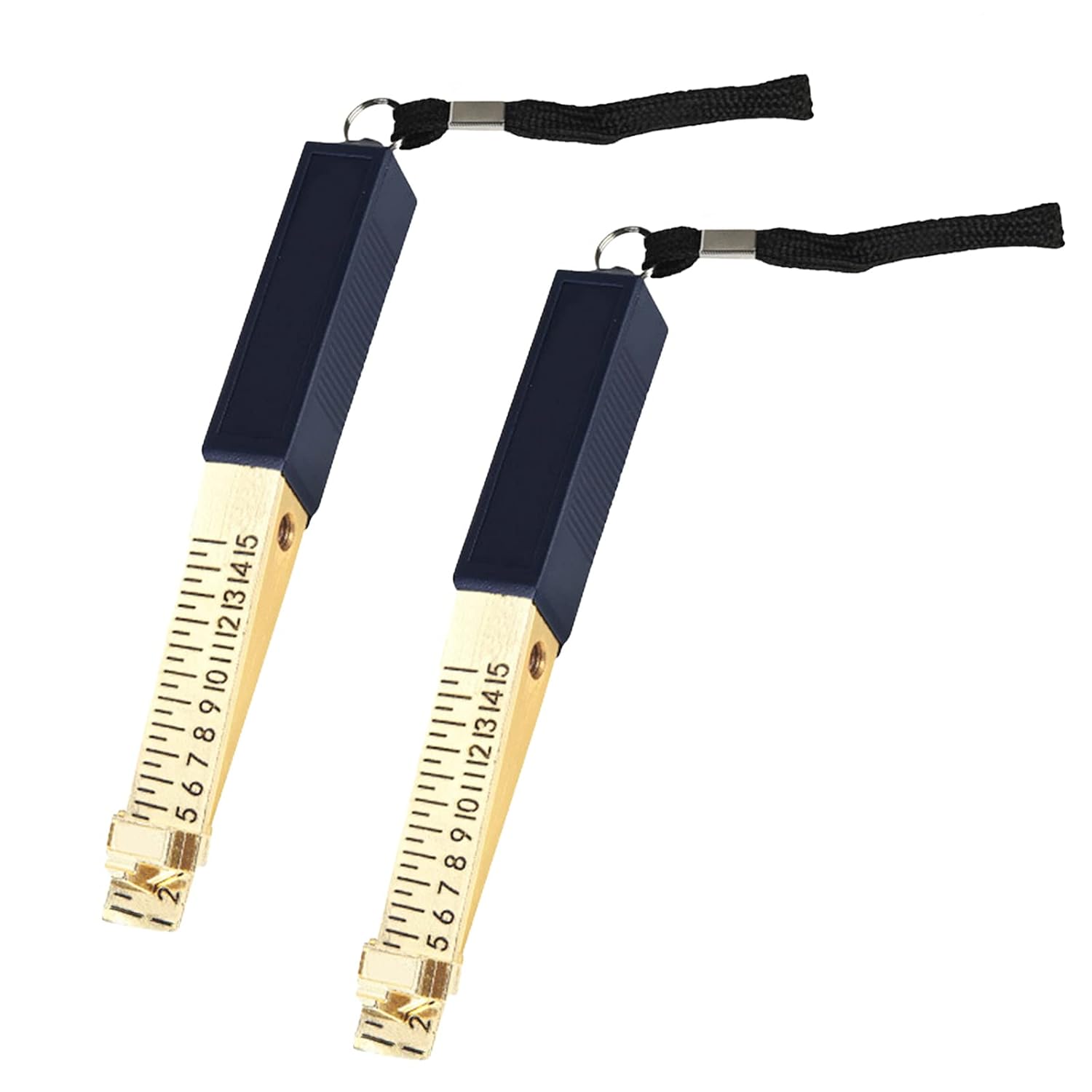 Jetisva 2 Pcs Fire Door Gap Gauge, Wedge-Shaped Vernier Feeler Gauge 1-15mm Dual Marked Metric Gap Gauge for House Engineering Inspection Flatness Measuring Tool Ruler 1501517mm Precision:0.5mm