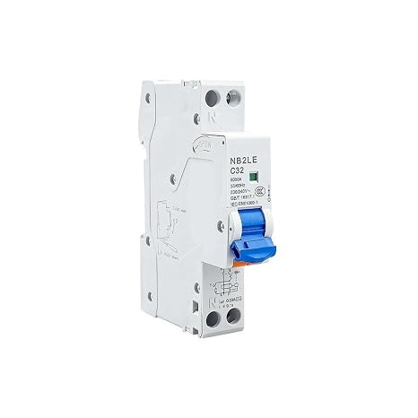 NB2LE RCBO 18mm 1P+N Residual Current Operated Circuit Breaker Leakage Protection Switch 30mA 6A 10A 16A 20A 25A 32A 40A(32A)