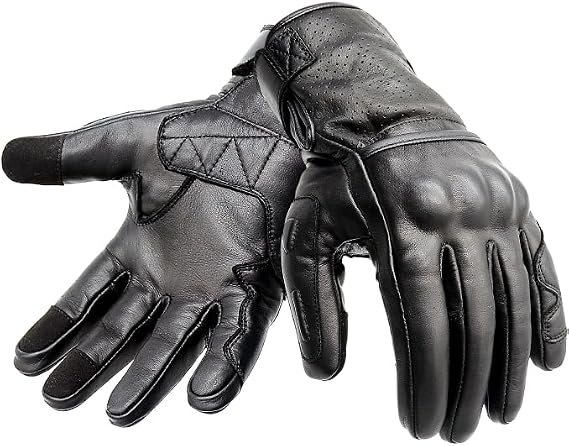 Premium Leather Motorbike Motorcycle Gloves Touch Screen Gloves Mens Racing gloves ATV Riding Gloves