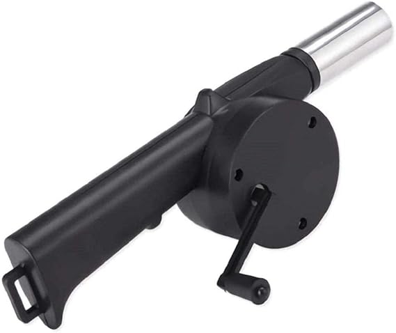 Air Blower, Manual Blower, Portable Blower, Manual Burning Assistance, No Power Supply, Hand Crank Type, Power Blower, Fan, Fire Burner, Barbecue Burner, For BBQs, Camping, Outdoors, Small,