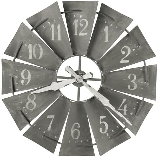Howard Miller Wall Clock, Metal, Antique Brownish Charcoal