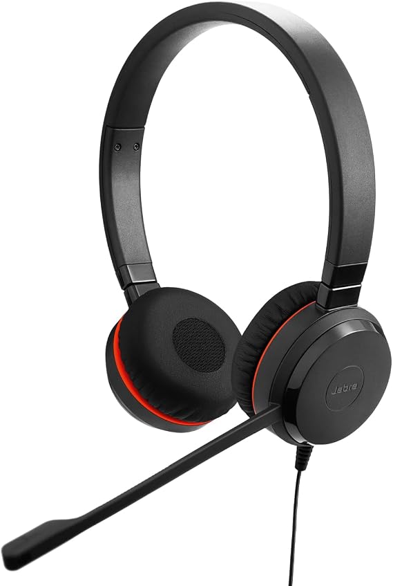 Jabra Evolve 30 II Wired Dual-Ear Headset with Mic, Black