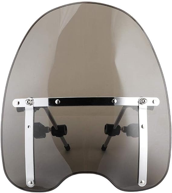 Motorcycle Wind Deflector Universal Windscreen for Motorcycles Universal 22-25 mm 360° Adjustable Handlebar Attachment (Smoky)