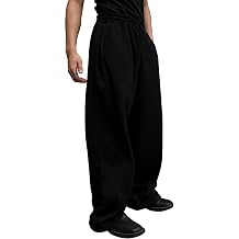 Hello MrLin Joggers for Men UK Cotton Baggy Wide Leg Sweatpants Men Casual Stretch Drawstring Gym Running Tracksuit Bottoms