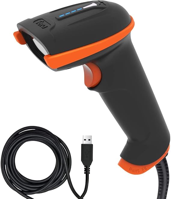 Tera Barcode Scanner USB Wired: 1D Laser Reader, IP65, L5100Y
