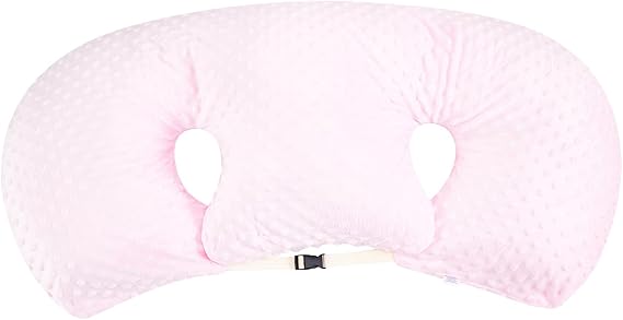 Qianderer Multifunctional Nursing Pillow for Twins, Breastfeeding Pillow for Pregnant Women, Machine Washable Cotton Fabric Twin Support Pillow,20cm (Pink, 20cm)