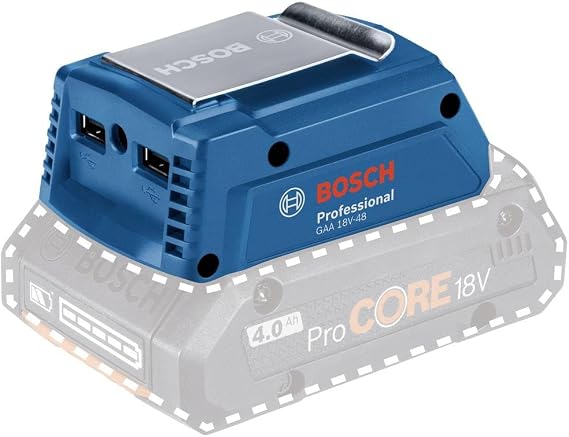 Bosch Professional 18V System Ladegerät GAA 18V-48 (kompakter USB-Ladeadapter mit 2x 24 A Ladestrom)