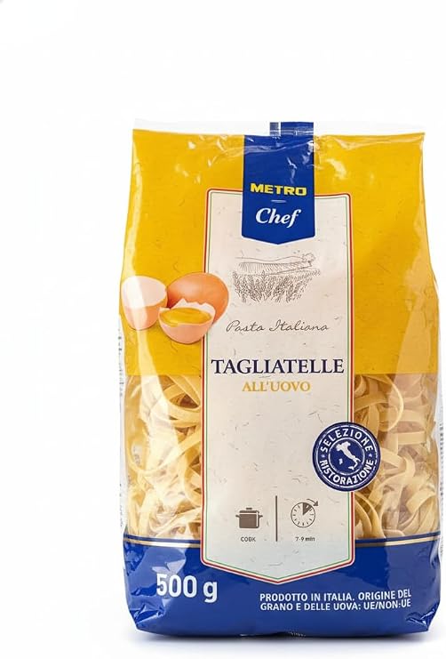 METRO Chef Tagliatelle All'uovo, İtalyan Yumurtalı Makarna, 500g, 7-9 Dakika Pişirme Süresi, Geleneksel İtalyan Usulü, Pasta Italiana