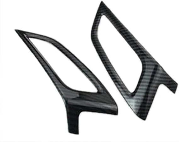 2PCS Compatible With Ford Focus MK3 2012-2014 Carbon Fiber Color ABS Interior Dashboard Air Conditioner Vent Outer Frame Trim