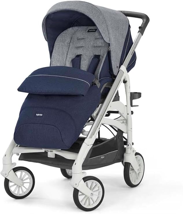 Inglesina Trilogy Tek El Tek Hamle ile Katlanıp Açılan Çift Yön Bebek Arabası - Antigua Blue
