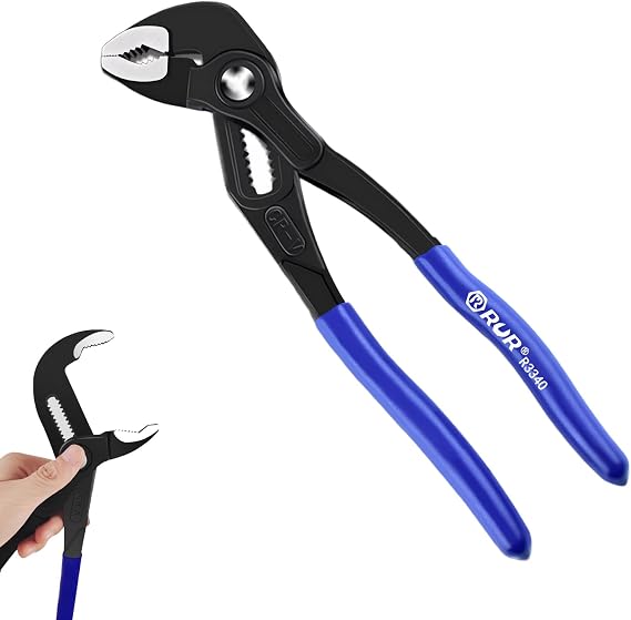 VINSPIRE Water Pump Pliers, 185mm Pipe Grips, Quick Adjust 60mm Jaw