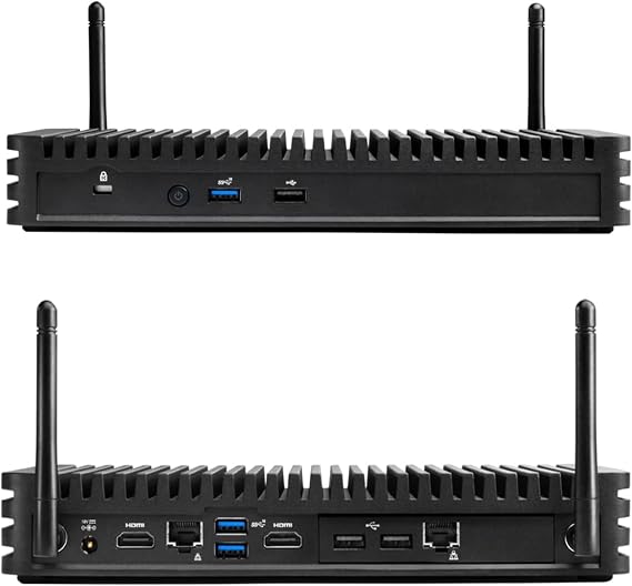 WEELIAO Mini PC, Fanless NUC, Intel Core i5-8365U Processor, 8GB DDR3 RAM, 512GB SSD, Windows 11 Pro, Dual LAN, Dual 4K@60Hz via HDMI 2.0a