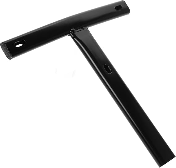 HOMSFOU T-shaped Back Support Rod for Swivel Office and Gaming Chairs, Thickened Recliner Mounting Bar, Black Steel Backrest Repair Part for Desk Chairs