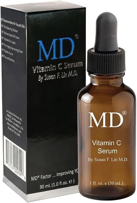 MD ULTIMATE VITAMIN C SERUM – Advanced Brightening Formula for Dark Spots, Fine Lines, and Radiance – Antioxidant-Rich, Lightweight, and Fast-Absorbing – 1oz