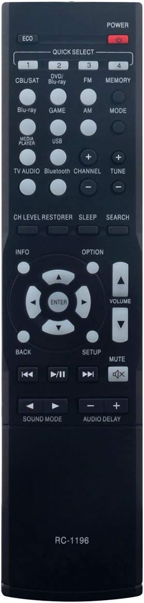 RC-1196 Remote Control Replaced Fit For Denon A/V AVR-S500BT AVR-S510BT
