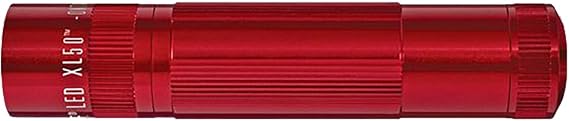 Maglite Men's XL50 LED Blisterpack Flashlight-Red