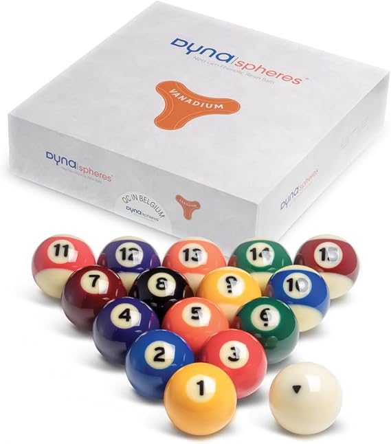 Vanadium 572 Pool Balls Set with Cleaning Cloth
