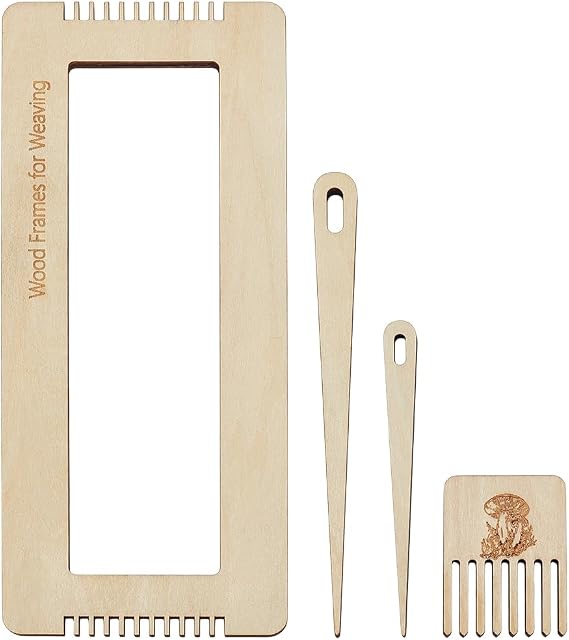 Webeedy ウィービングルームキット 木製手織機 Diyツール 初心者向け 4個