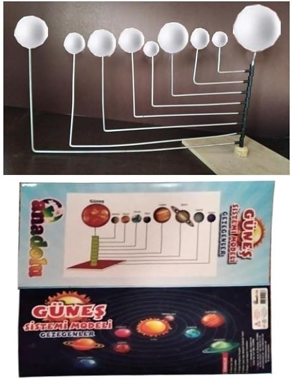 Güneş Sistemi Modeli 1 Paket Gezegenler Sistemi Strafor Köpük Top Maket Deney Okullar Için Öğretici