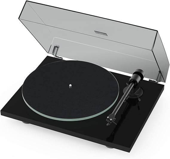 Pro-Ject T1EVOPHONO-BK Turntable With Built-In Switchable Phono Preamp Black