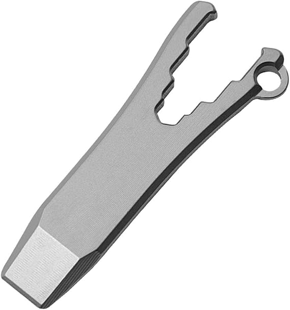 Versatile Titanium for CROWBAR Tool - for MINI Wrench Bottle Opener for Camping Hiking Survival - Ultralight Gear - Portable Pry Bar Screwdriver Keychain Accessory 4g