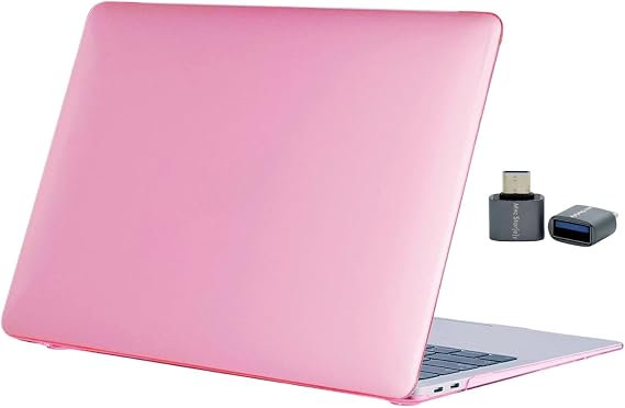 McStorey MacBook Pro 14.2 İnç Kılıf A2442 A2779 A2918 A2992 A3112 A3401 A3185 A3434 A3426 A3427 Uyumlu Kristal Parlak Şeffaf Sert Kapak Hard Case İnce Koruyucu Açık Pembe