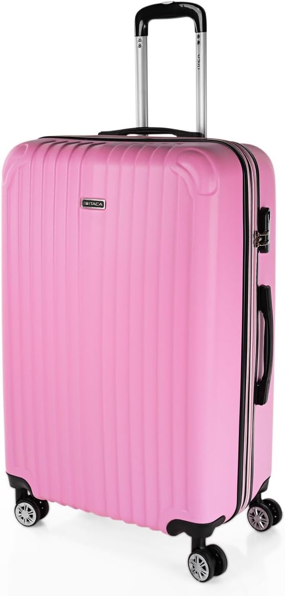 ITACA - Travel Suitcases Set Suitcases 4 Wheels - Travel Luggage Set - Lightweight Travel Suitcases Set Combination Lock, pink, Casual