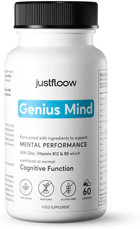 Genius Mind® Nootropic Brain Supplement, Support Cognitive Function, Energy Levels, Focus & Memory Function - 16 Brain Boosting Ingredients Including Lions Mane, Bacopa, Ginkgo & Vitamin B12