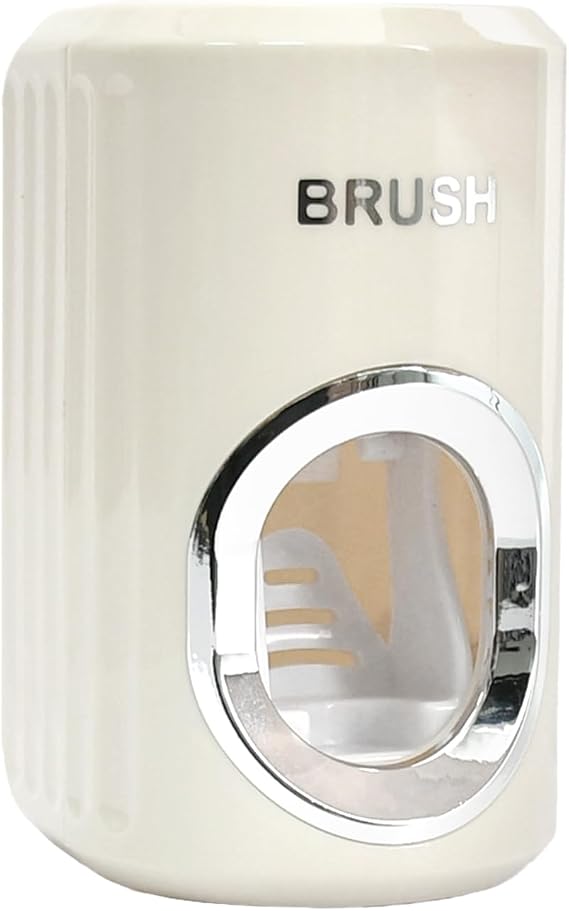 Automatic Toothpaste Dispenser & Holder, Wall-Mounted Toothpaste Squeezer, Tube Squeezer & Pump, Hygienic, Easy-to-Use Toothpaste Dispenser for Bathroom, White