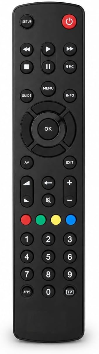 One For All Contour TV Universal Remote - Control of TV/Smart TV -  to work with all manufacturer brands - Learning remote control - URC1210