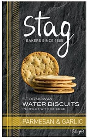 Stag Parmesan & Garlic Water Biscuits (150g)
