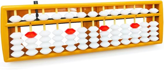 Abacus ソロバン アバカス 大人用 プロ仕様 13列 数学用 リセットボタン 桁 教育学習ツール 9.8インチ