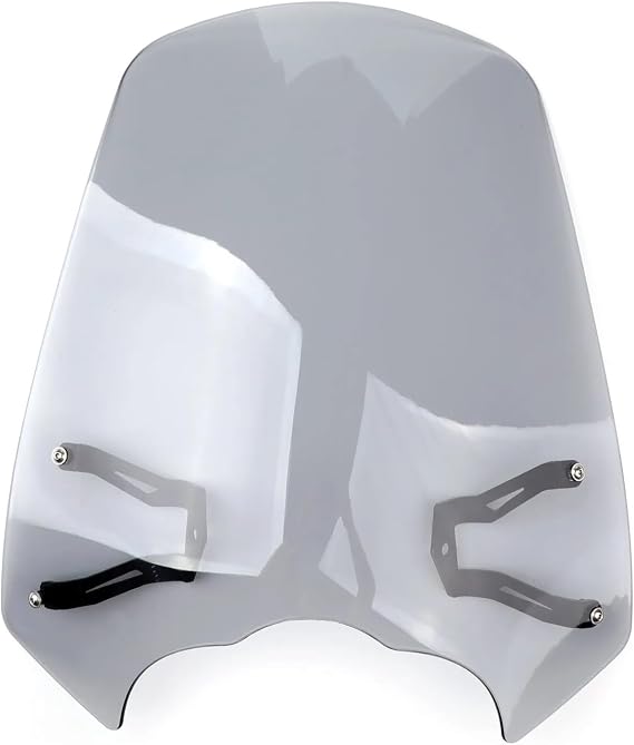 Motorcycle Windshield For Kawasaki Vulcan S EN 650 2015-2023 Windscreen Screen W/Bracket Extension (Gray)