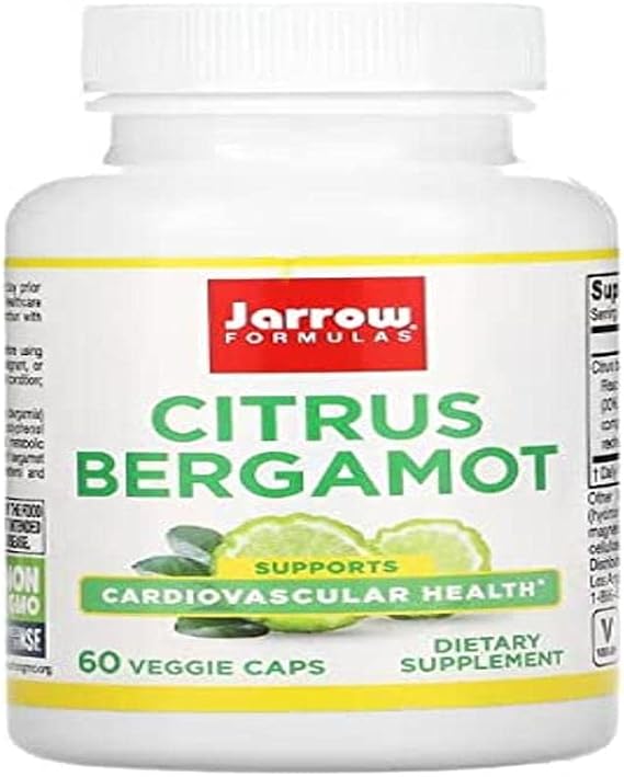 Jarrow Formulas Citrus Bergamot, 500mg, 60 Vegan Capsules, Soy Free, Gluten Free, Vegetarian, Non-GMO