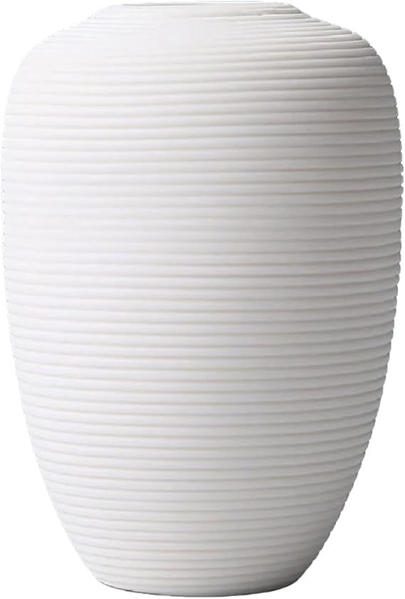 Small Ceramic Bud Vases, Nordic Style Ribbed Decorative Flower Vases for Bookshelf, Entryway, Wedding Party Table Centerpieces, 7cm x 10cm