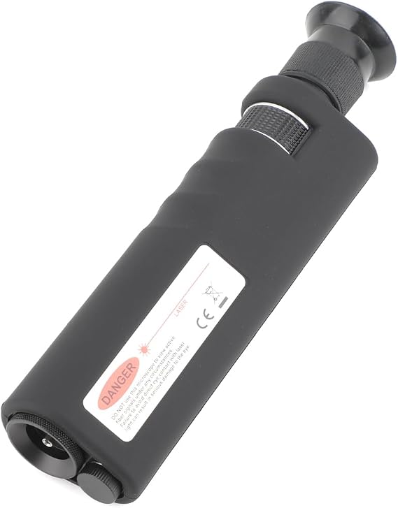 Fiber Optic Microscope 100/200/400X LED Light Coaxial Illumination SC/FC/ST/LC with Adapter and Cleaning Pen