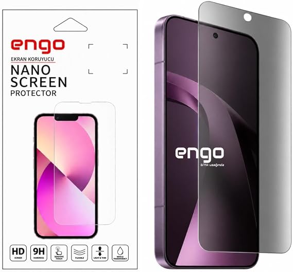 Engo Xiaomi 17T Pro İle Uyumlu Hayalet Ekran Koruyucu, Yandan Görünmeyen Anti-Spy Gizlilik (Privacy) Koruması, 9H Temperli Nano Kırılmaz Esnek Cam, Parlama Ve Parmak İzi Önleyici 6.83 İnç