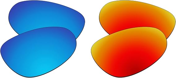 EZReplace Lenses Replacement Compatible with Wiley X SG-1 Sunglasses (Polarized Lenses) - Fits Wiley X SG-1 Frame (Ice Blue+Fire Red)