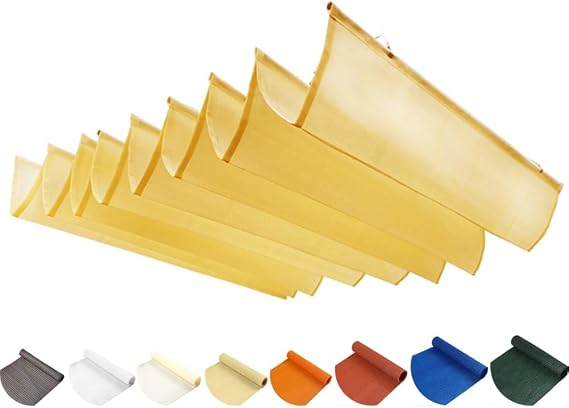 Retractable Wave Sun Shade Sail, Outdoor Retractable Shade Sail Cover With Mounting Kit, Sun Protection Canopy Cover For Patio Porch Yard Garden