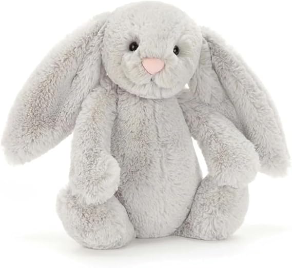 Jellycat Bashful Silver Bunny Medium - L: 9cm x L: 12cm x H: 31cm