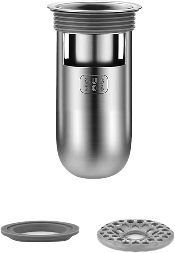 Bathroom Shower Drain Backflow Preventer Stainless Steel Shower Plug Seal Not Odor Floor Trapping Cover Hair Catcher
