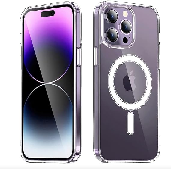 teknosepetim iPhone 15 Pro Max 14 Pro MagSafe ile Uyumlu Kılıf, 14 Pro Max, 13 Pro Max, iPhone 11, 12,13 Serisi MagSafe Uyumlu Şeffaf Koruyucu Kılıf (iphone 12)