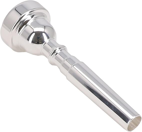 Besttoolifes Trumpet Mouthpiece Silver Plated 7C 5C 3C 1.5C 1C Trumpet Mouthpiece Replacement, Polished Finish, Made Of Brass For Beginners Professional Players(3C)