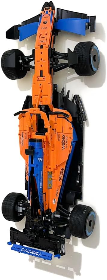 3Dudes & Dad Wall Mount Display Bracket Compatible with LEGO® Technic McLaren F1 2022 - Custom Designed Storage Hook for Set 42141-3D Printed Plastic - Supplied with Mounting Hardware