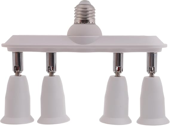 3/4/5 In 1 E27 Socket Adapter 5/4/3 Way Splitter E27 LED Light Bulb Holder Converter 360°Adjustable 180° Bending Splitter Adapter For E27 Bulbs