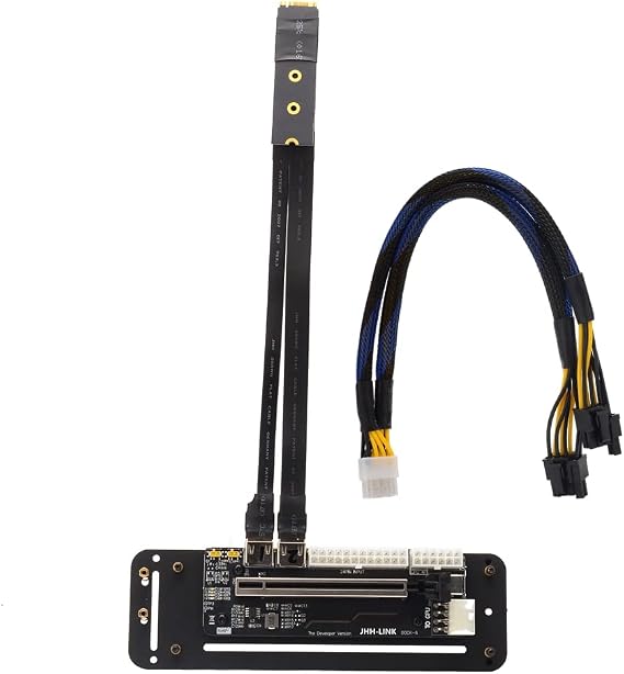 M.2 NVMe to PCIe 3.0 x16 Connector External Graphics Card Kickstand Bracket Base PCI-E 16x to M.2 M Key Riser Extension Cable eGPU Adapter for 32GB ITX/STX/NUC/VEGA64/GTX1080ti 10 inch