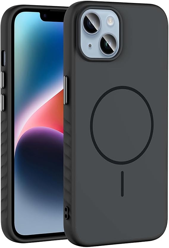Coverzone iPhone 15 İle Uyumlu Kamera Lens Korumalı Kılıf Magsafe Uyumlu Kablosuz Şarj Özellikli Tea Silikon Telefon Kılıfı Siyah