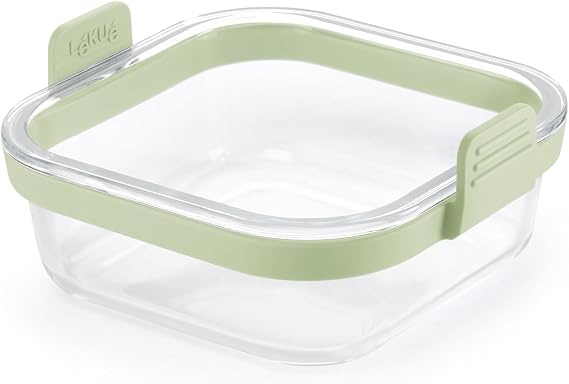 Lékué Square Clear Glass Basket for Air Fryer