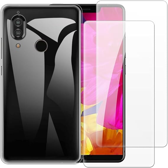 Shantime Case and Screen Protector for Aquos S3 - Clear